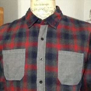 Courage Flannel Shirt Mens 2XL Red Plaid Quilted Lining Shacket